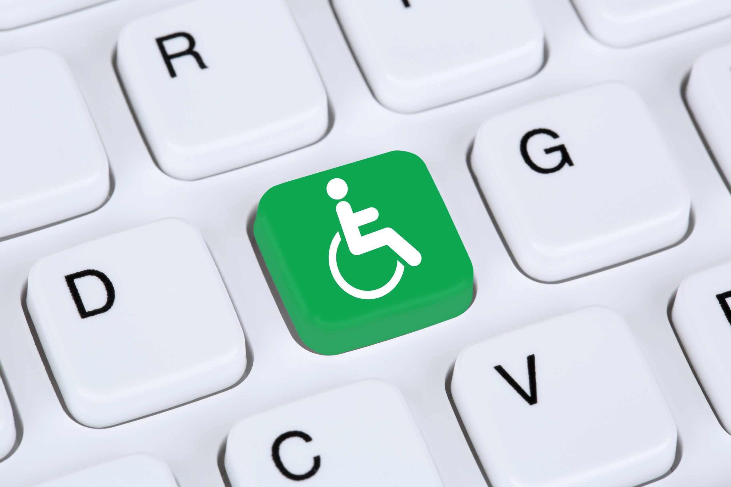 Web accessibility online on internet website computer for handicap people with disabilities
