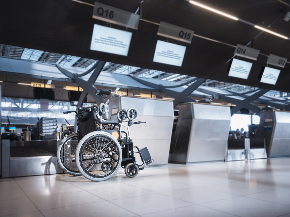 picture of a wheelchair in the airport